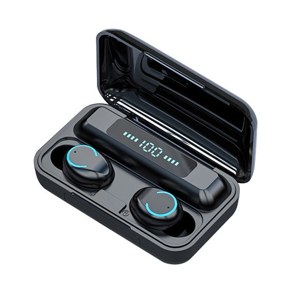 F9-9 TWS CVC8.0 Noise Cancelling Bluetooth Earphone with Charging Box, Support Touch Lighting Effect & Three-screen LED Power Display & Power Bank & Mobile Phone Holder & HD Call & Voice Assistant, F9-9 Black, F9-9 Dark Blue, F9-9 Pink, F9-9 Blue������...