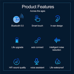 F9-9 TWS CVC8.0 Noise Cancelling Bluetooth Earphone with Charging Box, Support Touch Lighting Effect & Three-screen LED Power Display & Power Bank & Mobile Phone Holder & HD Call & Voice Assistant, F9-9 Black, F9-9 Dark Blue, F9-9 Pink, F9-9 Blue