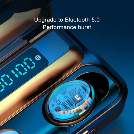 F9-5C Three-screen Digital Display Noise Reduction Bluetooth Earphone, F9-5C without Strap Black, F9-5C without Strap White