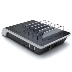 UD09 4 USB Ports Qi Standard Wireless Charger Phone Desktop Stand Holder, UK Plug
