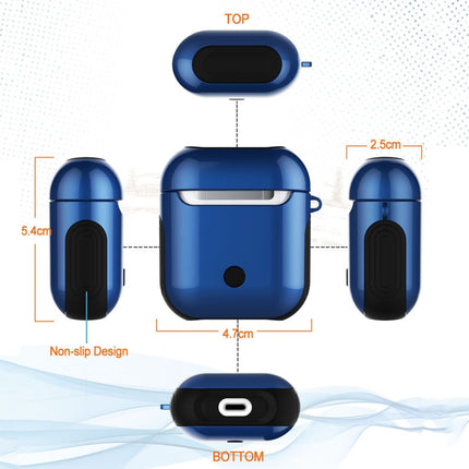 Varnished PC Bluetooth Earphones Case Anti-lost Storage Bag for Apple AirPods 1/2