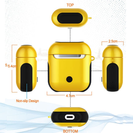 Varnished PC Bluetooth Earphones Case Anti-lost Storage Bag for Apple AirPods 1/2