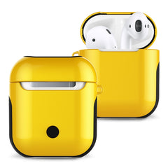 Varnished PC Bluetooth Earphones Case Anti-lost Storage Bag for Apple AirPods 1/2