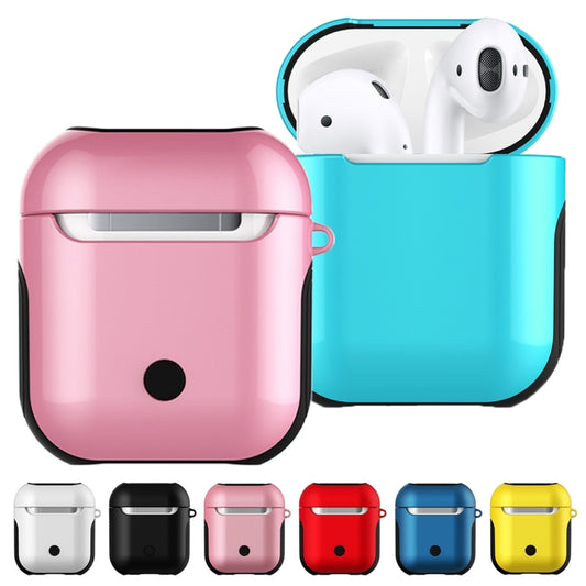 Varnished PC Bluetooth Earphones Case Anti-lost Storage Bag for Apple AirPods 1/2