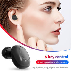 A10 TWS Space Capsule Shape Wireless Bluetooth Earphone with Magnetic Charging Box & Lanyard, Support HD Call & Automatic Pairing Bluetooth, Black, Black White, White, White + Black