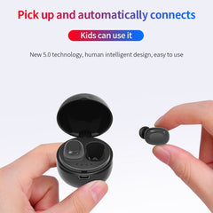 A10 TWS Space Capsule Shape Wireless Bluetooth Earphone with Magnetic Charging Box & Lanyard, Support HD Call & Automatic Pairing Bluetooth, Black, Black White, White, White + Black