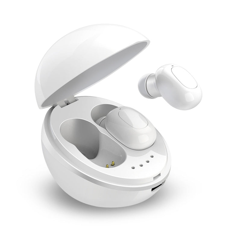 A10 TWS Space Capsule Shape Wireless Bluetooth Earphone with Magnetic Charging Box & Lanyard, Support HD Call & Automatic Pairing Bluetooth, White, White + Black, Black, Black White