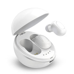 A10 TWS Space Capsule Shape Wireless Bluetooth Earphone with Magnetic Charging Box & Lanyard, Support HD Call & Automatic Pairing Bluetooth, White, White + Black, Black, Black White