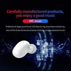 A10 TWS Space Capsule Shape Wireless Bluetooth Earphone with Magnetic Charging Box & Lanyard, Support HD Call & Automatic Pairing Bluetooth, White, White + Black, Black, Black White