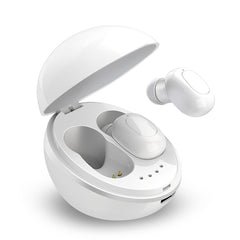 A10 TWS Space Capsule Shape Wireless Bluetooth Earphone with Magnetic Charging Box & Lanyard, Support HD Call & Automatic Pairing Bluetooth, White, White + Black, Black, Black White
