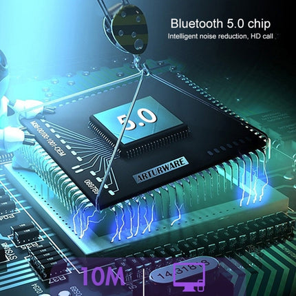 Auriculares deportivos Bluetooth 5.1 con cable redondo para montar en el cuello y función magnética, color negro, rojo, azul cielo y blanco