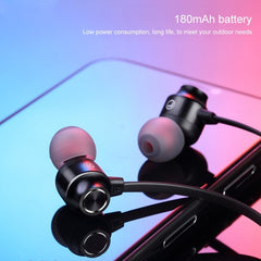 Bluetooth 5.1 Round Wire Neck-mounted Bluetooth Sports Earphone with Magnetic Function, Black, Red, Sky Blue, White