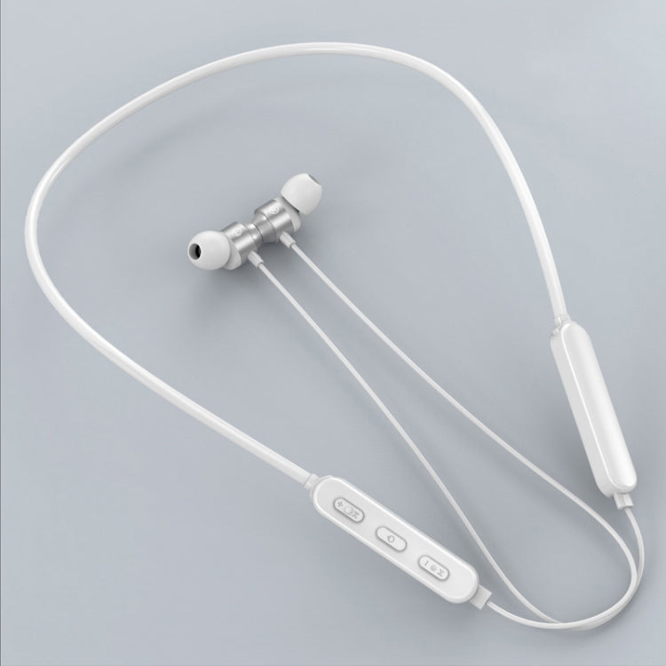 Bluetooth 5.1 Rundkabel-Bluetooth-Sportkopfhörer mit Nackenbügel und Magnetfunktion, Schwarz, Rot, Himmelblau, Weiß