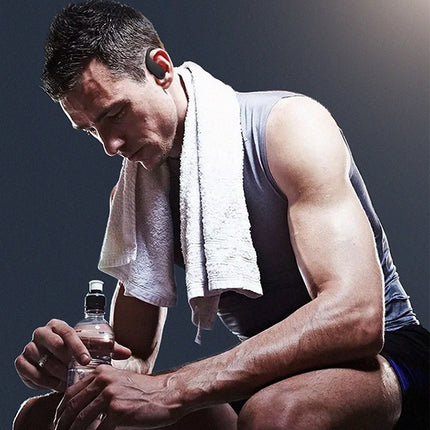 b10 TWS Bluetooth 5.0 Hanging Ear Wireless Bluetooth Sports Earphone with Magnetic Charging Box, Support Call & Siri & Charging Box Wireless Charging, b10