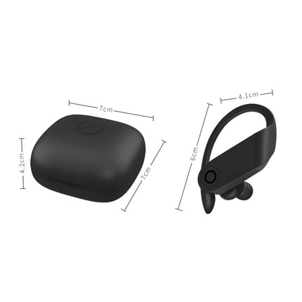 b10 TWS Bluetooth 5.0 Hanging Ear Wireless Bluetooth Sports Earphone with Magnetic Charging Box, Support Call & Siri & Charging Box Wireless Charging, b10