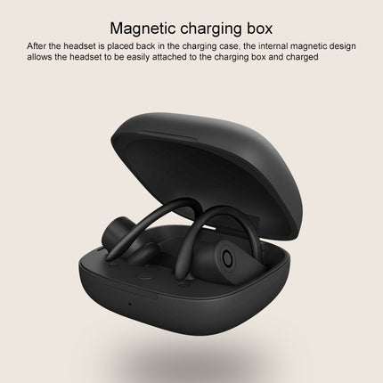 b10 TWS Bluetooth 5.0 Hanging Ear Wireless Bluetooth Sports Earphone with Magnetic Charging Box, Support Call & Siri & Charging Box Wireless Charging, b10
