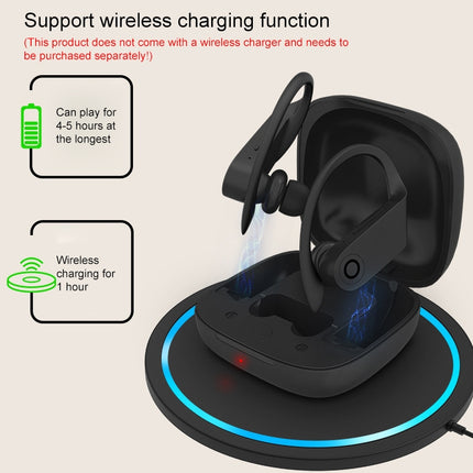 b10 TWS Bluetooth 5.0 Hanging Ear Wireless Bluetooth Sports Earphone with Magnetic Charging Box, Support Call & Siri & Charging Box Wireless Charging, b10