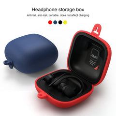 Solid Color Silicone Wireless Bluetooth Earphone Protective Case for Beats Powerbeats Pro, Grass Green, Grey, Light Purple, Mint Green, Purple, Red, Wine Red, Black, Yellow, Dark Blue, Pink, Gray Blue