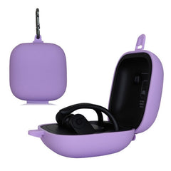 Solid Color Silicone Wireless Bluetooth Earphone Protective Case for Beats Powerbeats Pro, Purple, Red, Wine Red, Black, Yellow, Dark Blue, Pink, Gray Blue, Grass Green, Grey, Light Purple, Mint Green