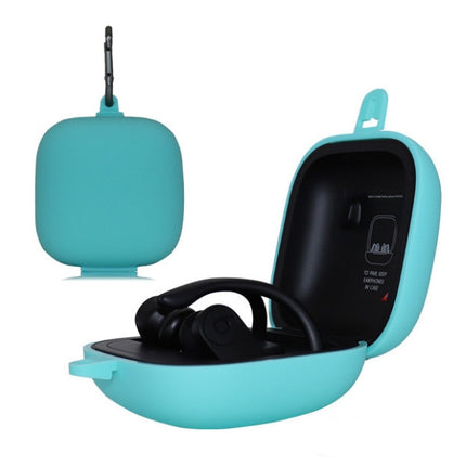 Estuche protector de silicona de color sólido para auriculares inalámbricos Bluetooth Beats Powerbeats Pro, verde hierba, gris, violeta claro, verde menta, violeta, rojo, rojo vino, negro, amarillo, azul oscuro, rosa, azul grisáceo