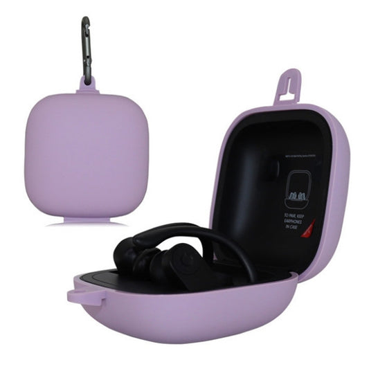Solid Color Silicone Wireless Bluetooth Earphone Protective Case for Beats Powerbeats Pro, Purple, Red, Wine Red, Black, Yellow, Dark Blue, Pink, Gray Blue, Grass Green, Grey, Light Purple, Mint Green