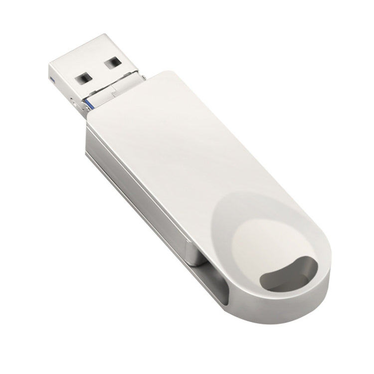 S29 3 in 1 256GB Micro USB + USB + 8 Pin Interface Metal Twister Flash Disk, 256G