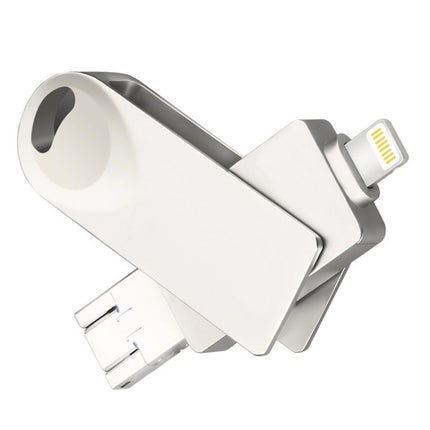 S29 3 in 1 16GB Micro USB + USB + 8 Pin Interface Metal Twister Flash Disk, 16GB