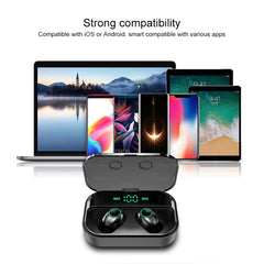 M7 TWS V5.0 Binaural Wireless Stereo Bluetooth Headset with Charging Case and Digital Display