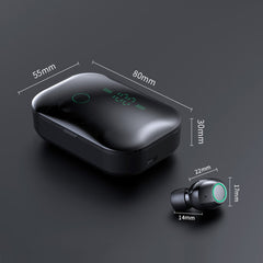 M7 TWS V5.0 Binaural Wireless Stereo Bluetooth Headset with Charging Case and Digital Display