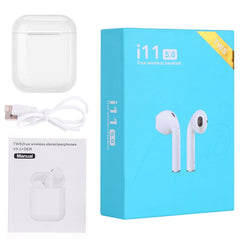 i11 TWS Upgraded Version Bluetooth V5.0 Touch Control Wireless Stereo Earphones with Magnetic Charging Box, Compatible with iOS & Android, i11