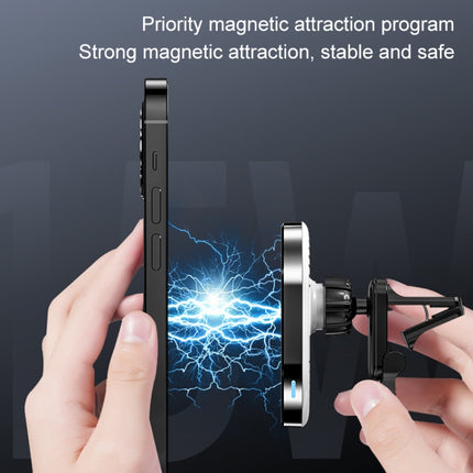 JJT-968 15W Max Output Magnetic Car Air Outlet Bracket Wireless Charger