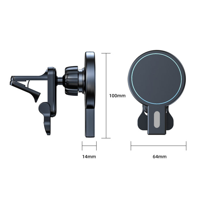 K07 15W Max Output Magnetic Car Air Outlet Bracket Wireless Charger
