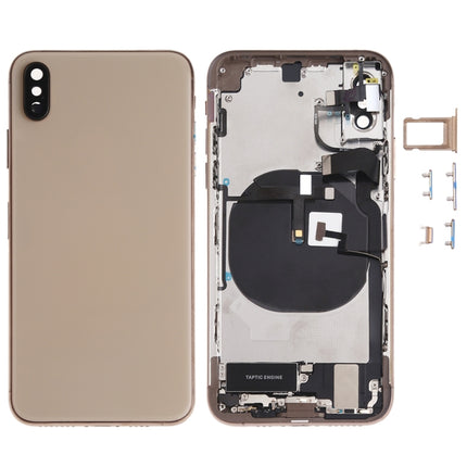 Battery Back Cover Assembly (with Side Keys & Speaker Ringer Buzzer & Motor & Camera Lens & Card Tray & Power Button + Volume Button + Charging Port + Signal Flex Cable & Wireless Charging Module) for iPhone XS, For iPhone XS (Full Assembly)           ...