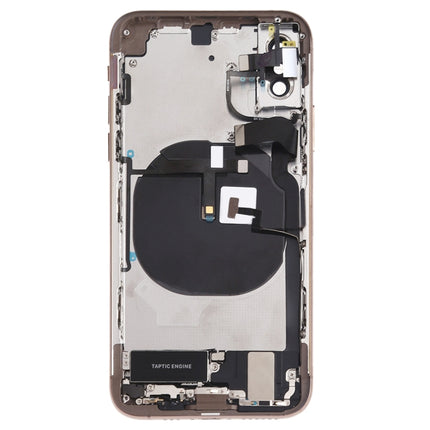 Battery Back Cover Assembly (with Side Keys & Speaker Ringer Buzzer & Motor & Camera Lens & Card Tray & Power Button + Volume Button + Charging Port + Signal Flex Cable & Wireless Charging Module) for iPhone XS, For iPhone XS (Full Assembly)           ...