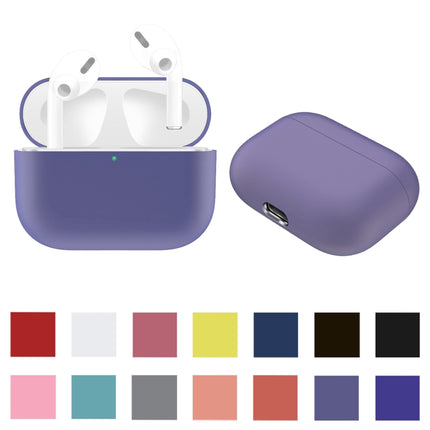 For AirPods Pro Solid Color Silicone Earphone Protective Case, Black, Baby Blue, Coffee, White, Dark Blue, Yellow, Pink, Green, Grey, Light Pink, Watermelon Red, Light Purple, Purple, Red