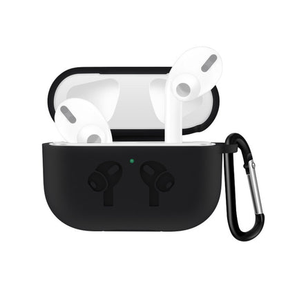 For AirPods Pro Silicone Flip Cover Earphone Protective Case with Anti-drop Buckle, Black, Baby Blue, Coffee, White, Dark Blue, Yellow, Pink, Green, Grey, Light Pink, Watermelon Red, Light Purple, Purple, Red
