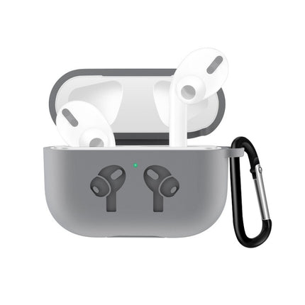 For AirPods Pro Silicone Flip Cover Earphone Protective Case with Anti-drop Buckle, Black, Baby Blue, Coffee, White, Dark Blue, Yellow, Pink, Green, Grey, Light Pink, Watermelon Red, Light Purple, Purple, Red