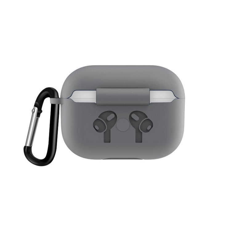 Funda protectora de silicona con tapa abatible para auriculares AirPods Pro con hebilla anticaídas, rojo, negro, celeste, café, blanco, azul oscuro, amarillo, rosa, verde, gris, rosa claro, rojo sandía, violeta claro, violeta