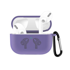 For AirPods Pro Silicone Flip Cover Earphone Protective Case with Anti-drop Buckle, Purple, Red, Black, Baby Blue, Coffee, White, Dark Blue, Yellow, Pink, Green, Grey, Light Pink, Watermelon Red, Light Purple