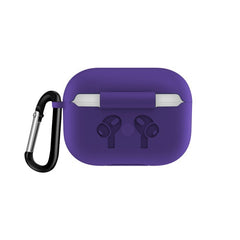 For AirPods Pro Silicone Flip Cover Earphone Protective Case with Anti-drop Buckle, Purple, Red, Black, Baby Blue, Coffee, White, Dark Blue, Yellow, Pink, Green, Grey, Light Pink, Watermelon Red, Light Purple