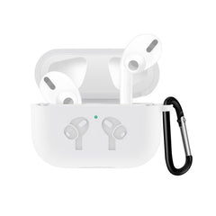 For AirPods Pro Silicone Flip Cover Earphone Protective Case with Anti-drop Buckle, Purple, Red, Black, Baby Blue, Coffee, White, Dark Blue, Yellow, Pink, Green, Grey, Light Pink, Watermelon Red, Light Purple