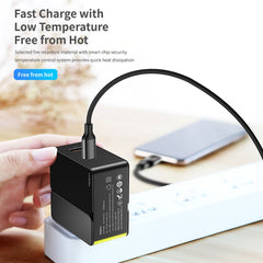 ROCK RWC-0440 18W QC4.0 / QC3.0 / FCP Dual USB + PPS / PD3.0 / PD2.0 / FCP Dual USB-C / Type-C Interface Travel Charger with Foldable Plug, Chinese Plug, 4-Port Chinese Plug