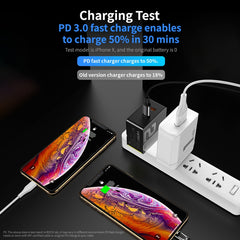 ROCK RWC-0440 18W QC4.0 / QC3.0 / FCP Dual USB + PPS / PD3.0 / PD2.0 / FCP Dual USB-C / Type-C Interface Travel Charger with Foldable Plug, Chinese Plug, 4-Port Chinese Plug