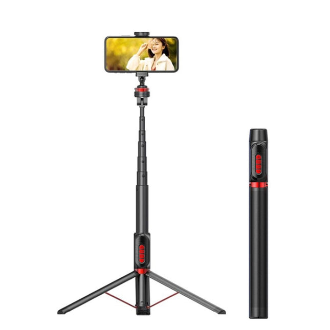 Aluminum Alloy Mobile Phone Bluetooth Selfie Stick Live Floor Tripod Bracket, Height: 1.5m, Height: 1.5m