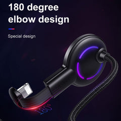 Mcdodo CA-5950 Razer Series 180 Degree Elbow Design Gaming 8 Pin to USB Cable with 7 Colors Breathing Light, Length: 1.2m