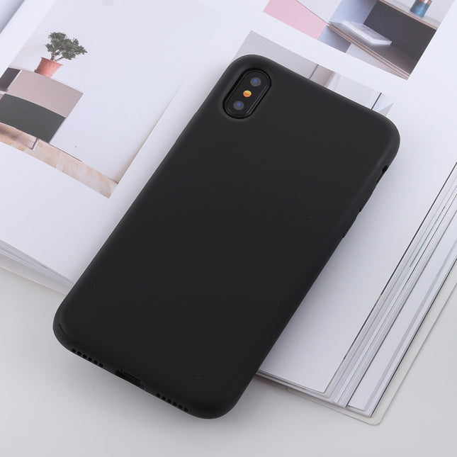 Funda de silicona líquida de color sólido a prueba de golpes para iPhone X/XS, iPhone XS/X, iPhone XS/S