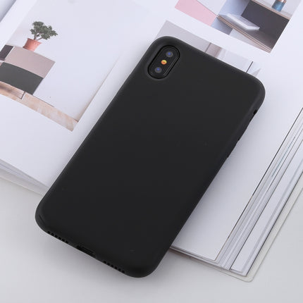 Für iPhone X / XS, stoßfeste, einfarbige TPU-Hülle mit flüssigem Silikongefühl, iPhone XS / X, iPhone XS / S