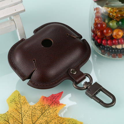 Funda protectora para auriculares AirPods Pro de piel sintética con textura de lichi y gancho para AirPods Pro