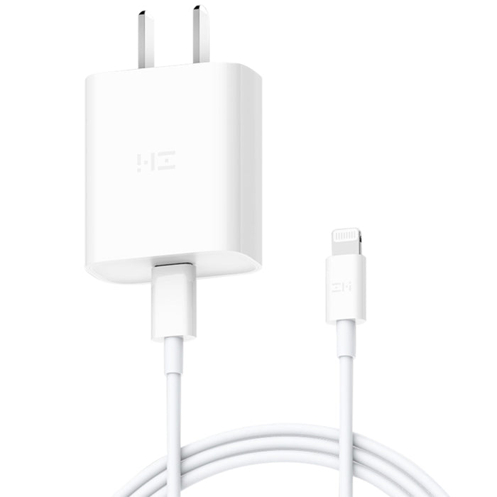 Original Xiaomi Youpin ZMI 20W Quick Charger Power Adapter with Type-C / USB-C to 8 Pin Charging Cable, US Plug