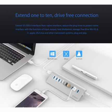 ORICO M3H10-U3-V2 Aluminum Alloy 10 USB 3.0 Ports HUB